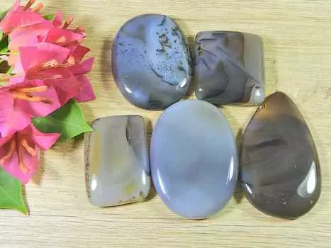 28-42MM натуральный Ботсванский агат 5 шт овальный кабошон драгоценный камень россыпью 269 карат RQ-2168