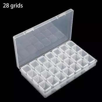 28/56 сеток, ящик для хранения ювелирных изделий с бриллиантами своими руками, прозрачные сетки, инструменты для дизайна ногтей, футляр для хранения бусин, органайзер as the picture