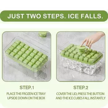 28/56 шт. Маленькие формочки для кубиков льда с совком для льда. Лоток для приготовления кубиков льда One Click. Коробка для льда для заморозки. Инструменты для приготовления льда для коктейлей и виски.