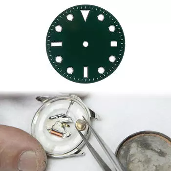 28,5 мм циферблат часов металлический для 8215 2813 2836 8200 механизм модификация ремонт аксессуар зелёный