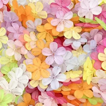 28,5 мм серьги «сделай сам», ювелирные изделия для волос, матовые полупрозрачные 5 лепестков цветка, 10 шт., изготовление бусинок из материала ручной работы красный