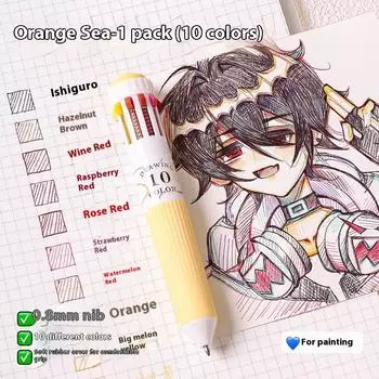 28-цветная шариковая ручка 0,8 мм с мягким грипом, нажимная многоцветная ручка для письма, для рисования, школьные принадлежности, канцелярские товары