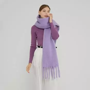 28 цветов, однотонный мягкий вощеный утолщенный теплый мохеровый шарф, женская зимняя шаль из искусственного кашемира