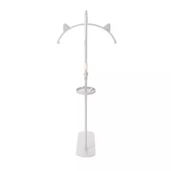 28-дюймовая лампа в форме полумесяца с кошачьими ушками, U-образная светодиодная напольная лампа для салона красоты, наращивания бровей и ресниц US Plug белый