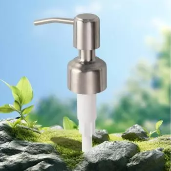 28-резьбовая насадка для бутылок, ручной пресс, трубка насоса для шампуня, герметичная головка насоса для мыла, жидкость серебряный