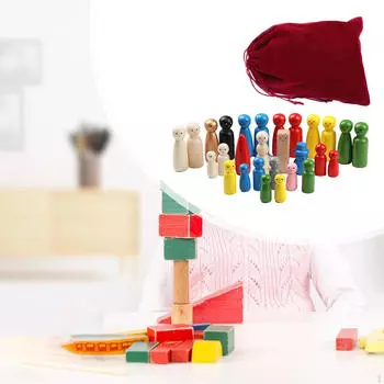 28 шт. Деревянные куклы-прищепки, мини-куклы, фигурки для кукольного домика, украшения, люди, игровой набор для