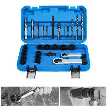 28 шт., поврежденный ударом болт, гайка, съемник винта, экстрактор, набор инструментов, набор инструментов для удаления болта, гайки, винта, торцовый ключ
