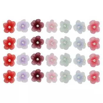 28 шт. резинка для головы питомца с цветком, милые разноцветные регулируемые резинки с цветами для домашних животных, собак