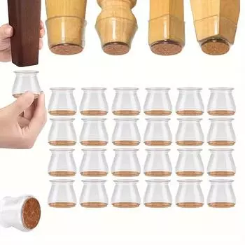 28 шт. Защитные накладки на ножки стульев, силиконовые накладки на ножки стульев, небольшие накладки на полы для снижения шума, мебельные аксессуары S-4PCS