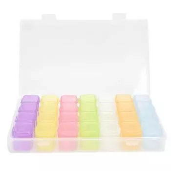 28 слотов прозрачный пластиковый контейнер для хранения портативный съемный органайзер коробка для мелких предметов серьги