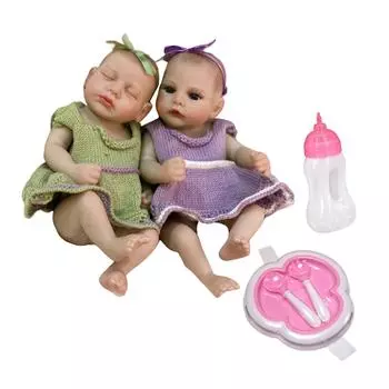 28 см/11 дюймов приятная мягкая виниловая кукла для всего тела Bebe Reborn Girl, реалистичная кукла Reborn Girl Open Eyes