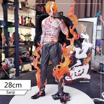 28 см аниме One Piece Blood Sanji ПВХ экшн-коллекционная фигурка модель Big Ronoa Zoro подарок для мальчиков Луффи 28cm