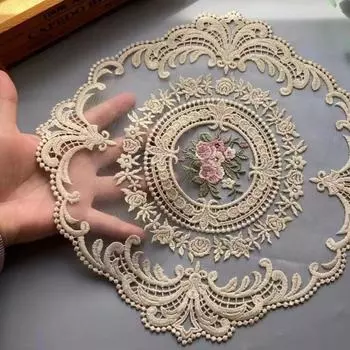 28 см кружево вышитое винтажное кружево салфетка чехол полотенце чайный столик коврик декоративный орнамент скатерть флаг One Size