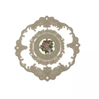 28 см кружево вышитое винтажное кружево салфетка чехол полотенце чайный столик коврик декоративный орнамент скатерть флаг One Size коричневый