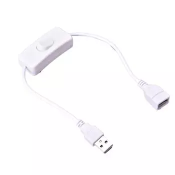28 см USB-кабель с переключателем включения/выключения, удлинитель для USB-лампы, USB-вентилятора