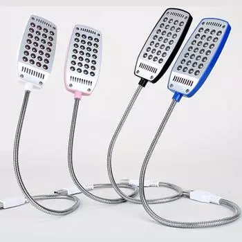28 светодиодов лампа для чтения светодиодная USB лампа для книг ультра яркая гибкая 4 цвета для ноутбука ноутбука компьютера black