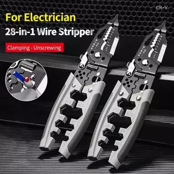 28 в 1 многоцелевой инструмент для зачистки проводов профессиональный инструмент электрика обжимные клещи для зачистки проводов кабельные кусачки ручной инструмент