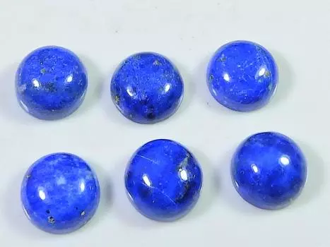 28Cts. Натуральный лазурит круглый кабошон драгоценный камень россыпью 05 шт. лот 10X10MM RQ-1910