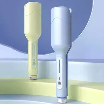 28MM Egg Roll щипцы для завивки волос 3 температуры регулируемые французские волны бигуди быстро EU светло-желтого