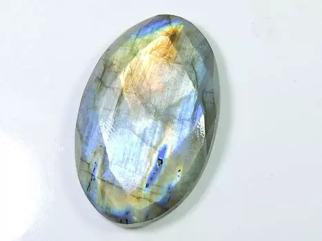 28X45MM Checker Cut Natural Labradorite Oval Cabochon Loose Gemstone 82Cts. SK-1539