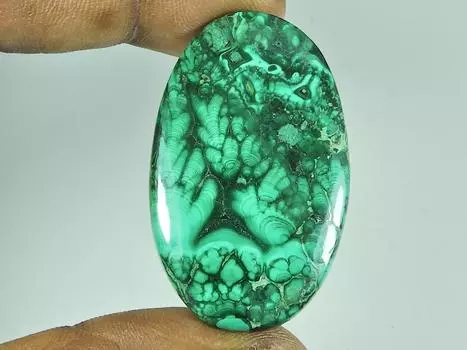 28X45X5MM натуральный малахит овальной формы кабошон россыпью драгоценный камень 87 карат. СК-4586