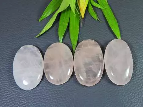 291 карат AAA розовый кварц овальный кристалл кабошон драгоценный камень россыпью 4 шт. лот 38-43 мм RQ-2877