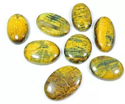 293Cts. Natural Nellite Pietersite Oval Cabochon Loose Gemstone 08 Pcs Lot RQ-76