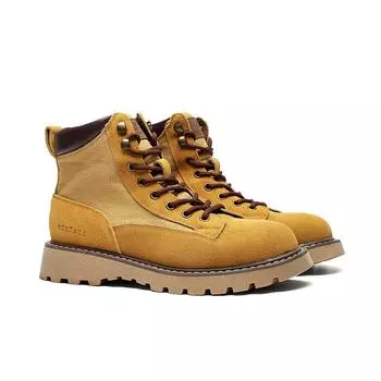 2952 Men s Martin Boots Autumn and Winter Fleece Thickened Rhubarb Boots Men s and Women s Couples Outer Wear Mountaineering Tooling Desert Boots 35-Female code