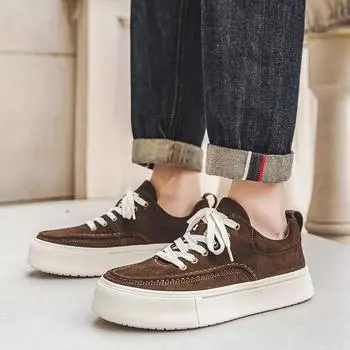 2967 handmade men s shoes hot-selling retro new low-state flip fur shoes men s casual versatile fashion board shoes 38