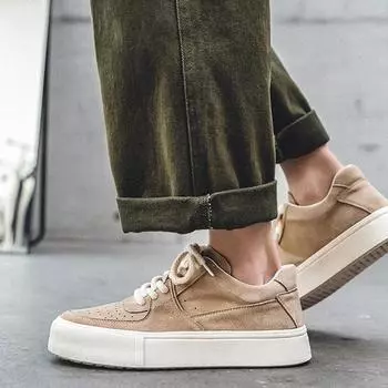 2975 board shoes men s spring new casual sports versatile men s leather shoes classic retro fashion trendy shoes 38