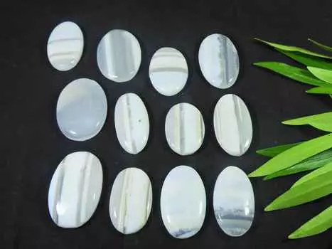 29-34MM натуральный белый опал овальный кабошон драгоценный камень россыпью 13 шт. лот 363 карата. РQ-2126