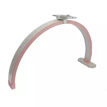 29,5-дюймовая настольная лампа для ногтей в форме полумесяца 40 Вт, настольная лампа в форме полумесяца 3200–5600 К, заполняющий свет с сенсорной кнопкой EU Plug розовый