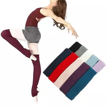 29,5-дюймовый латинский балетный наколенник повседневный шерстяной зимний женский гетровый леггинс для йоги высокие вязаные носки one size