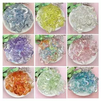 29,6 мм ожерелье акриловые бусины в форме звезды бисерный материал лазерная выемка своими руками мода 20 шт ювелирные аксессуары бусины в форме пентаграммы аксессуары фиолетовый