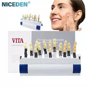NICEDEN 29 цветов VITA Tooth guide 3D Master Dental Bleach Shade Guide Отбеливание зубов Сравнительная стоматологическая клиника Колориметрическая пластина
