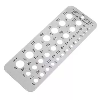 29-дюймовый шаблон для сверла из нержавеющей стали для сверл размером от 1/16 до 1/2 на 64 дюйма 1pcs