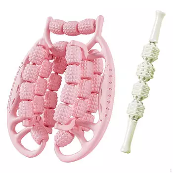 29 Колесо Фасция Мышечный Ролик Градус Пресс Точки Прочный Массажер Для Ног Для Икр розовый