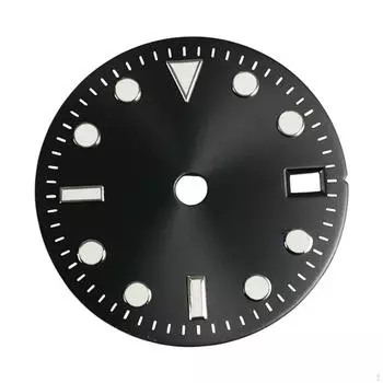 29 мм циферблат часов зеленый светящийся для NH34 компонент движения модный ремонт прочная модификация чёрный