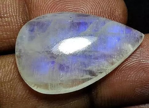 29Cts. Натуральный радужный лунный камень груша кабошон россыпью драгоценный камень 19X30X06 MM PP-978