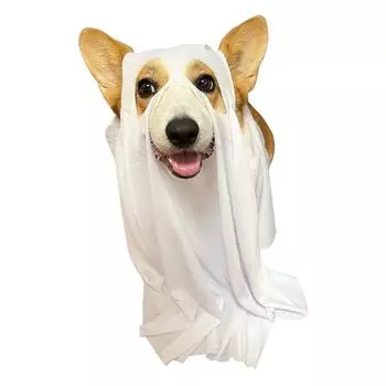 29x47 дюймов Хэллоуин страшная собака косплей одеваются жуткие декоративные принадлежности для животных накидки головные уборы костюм для трансформации питомца One Size