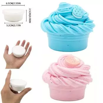 2,03 унции печенья, пушистое масло, сделай сам, супер мягкий ложный торт, нелипкие слизи, подвески, принадлежности, пластилин, моделирование, подарок на день рождения, игрушки