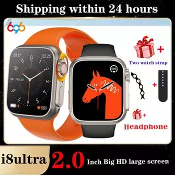 2,0-дюймовые смарт-часы серии 8 Bt Call для мужчин I8 Ultra Blue Tooth, гарнитура для женщин, монитор сердечного ритма, фитнес-спорт, умные часы