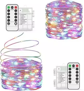 2*10 м/200 светодиодных гирлянд на батарейках, на Рождество