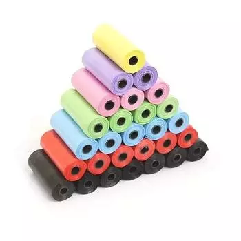 2-10 рулонов мешок для собачьих какашек, мешок для уборки на открытом воздухе, принадлежности для чистки домашних животных для собак, 15 пакетов/рулон, сменный мешок для мусора, товары для домашних животных 2Rolls чёрный