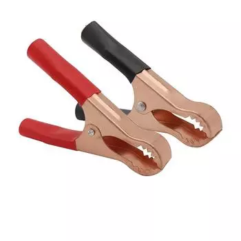 2/10 шт., 50 А, крокодил, автомобиль, караван, фургон, зажимы для тестовых проводов, зажимы типа «крокодил», разъем, зажим питания, красный + черный