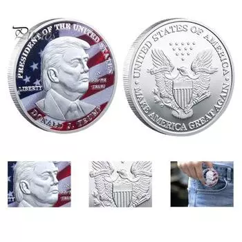 2/10 шт. памятных монет MAGA с гордостью поддерживают сторонников MAGA, прекрасный сувенир, идеальный подарок, коллекционный предмет для американской истории 2pcs серебряный