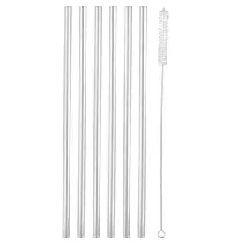 2-10 сменных трубочек, совместимых с 20/30/40-унциевыми стаканами, 6 шт. в упаковке, многоразовые трубочки с щеточкой для чистки, пластик
