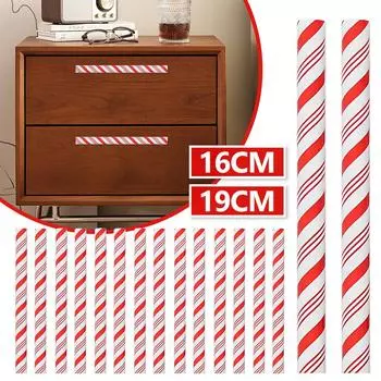 2-10pcs Christmas Peppermint Cabinet Knob Cover Decorative Cabinet Dresser Pulls Door Handle Covers for Christmas Home Decor