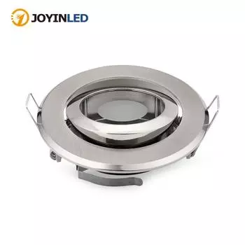 2/10PCS LED GU10 Ceiling Lamps Fixture IP44 Zinc Alloy with Glass Lens GU10 Spotlight Fitting Mounting Frame Round Spotlight 2PCS