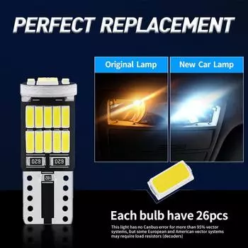 2/10x W5W T10 светодиодные лампы Canbus 4014 SMD 6000K 168 194 светодиодные 5w5 автомобильные внутренние плафоны для чтения номерного знака сигнальная лампа 2PCS янтарь